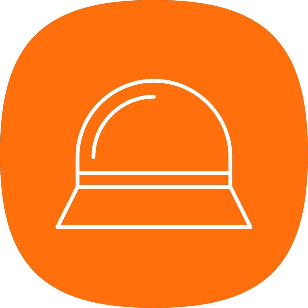 Sun Hat Line Curve Icon vector