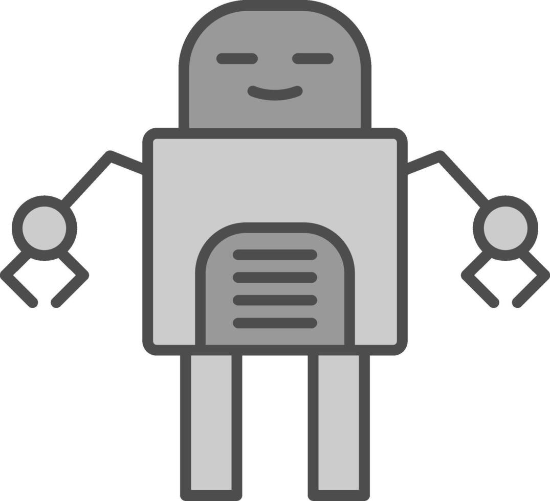 robot relleno icono vector