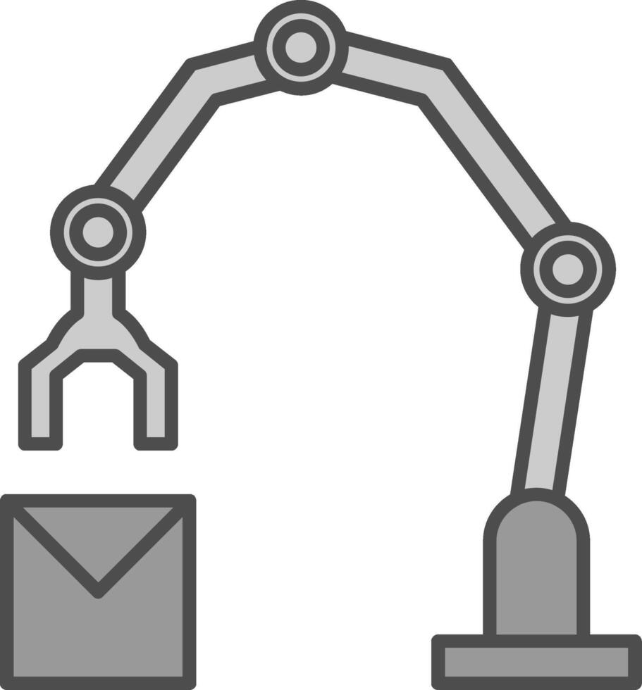 industrial robot relleno icono vector