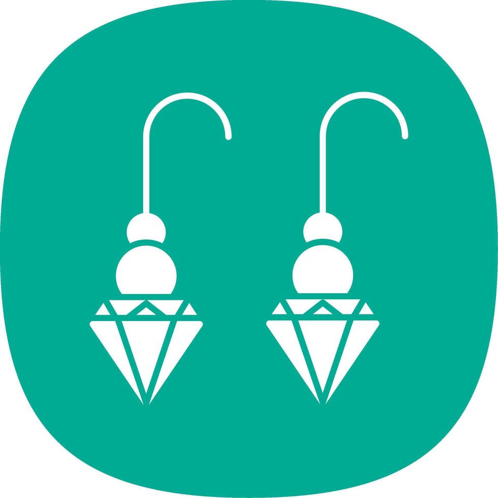 Round Earrings Line Two Color Icon vector