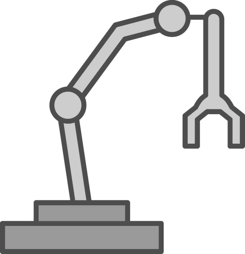 robótico brazo relleno icono vector