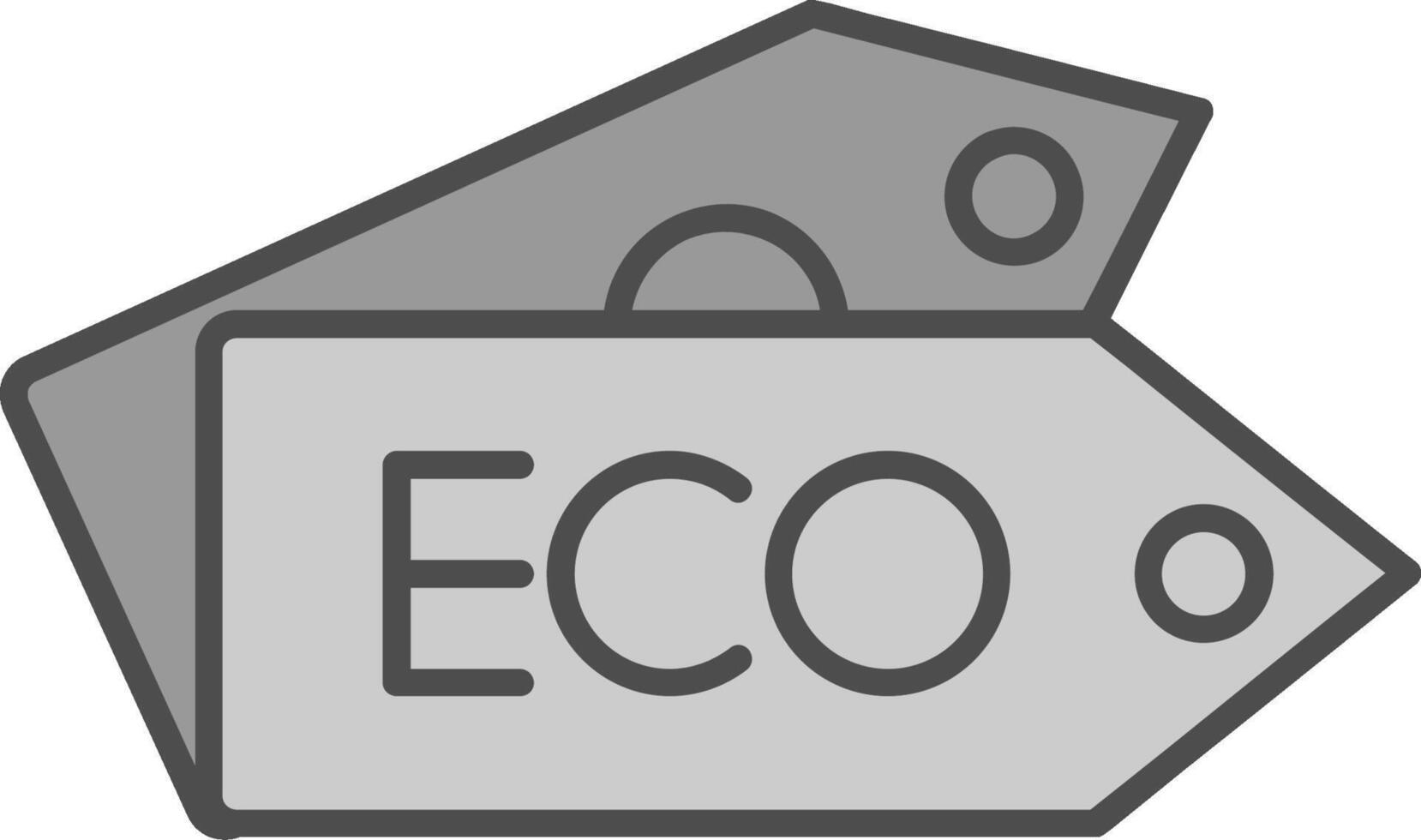 Eco Tag Fillay Icon vector