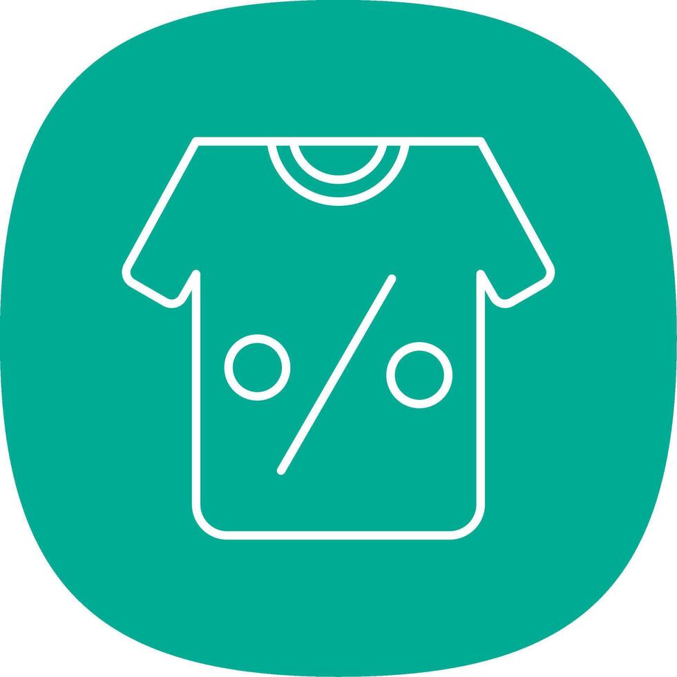 Tshirt Line Curve Icon vector