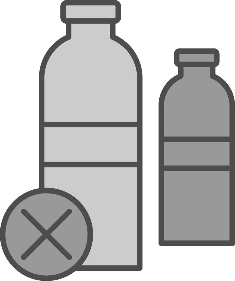 No el plastico botellas relleno icono vector