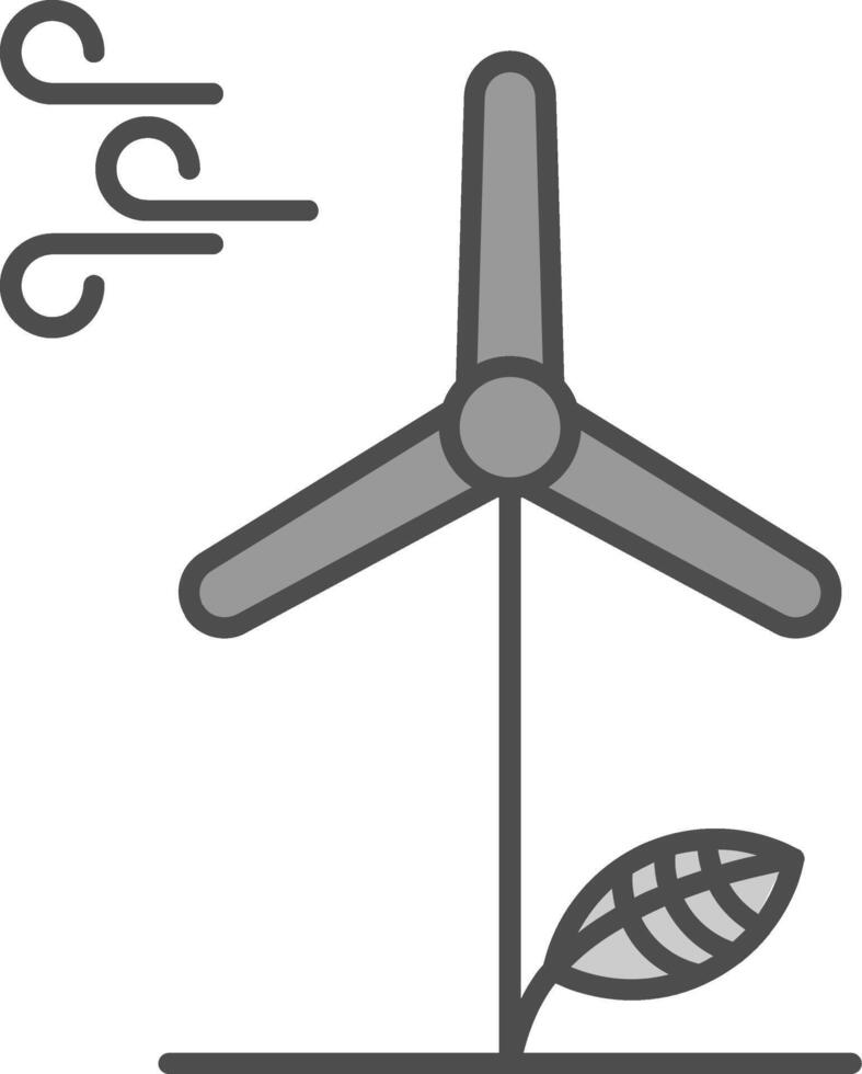 Wind Energy Fillay Icon vector