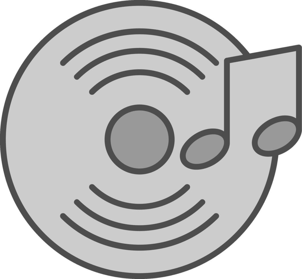 Vinyl Record Fillay Icon vector