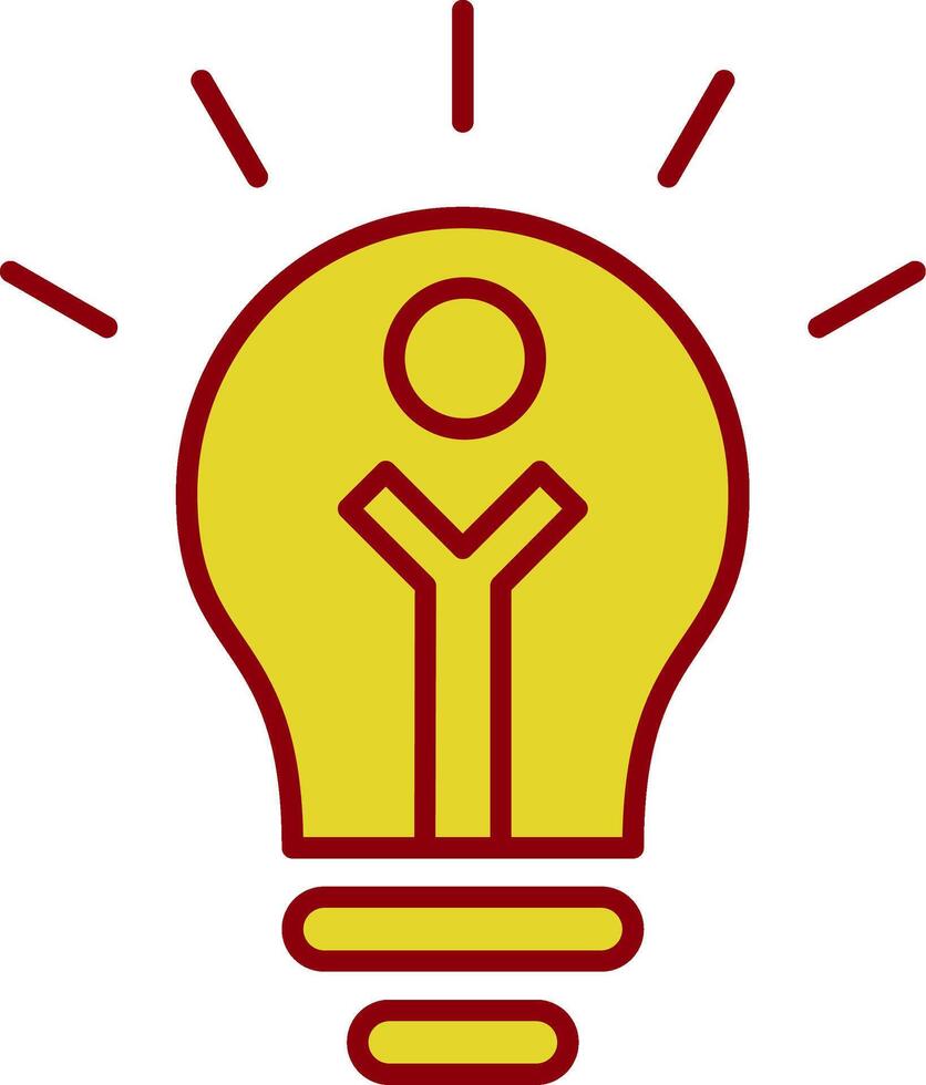 Light Bulb Line Two Color Icon vector