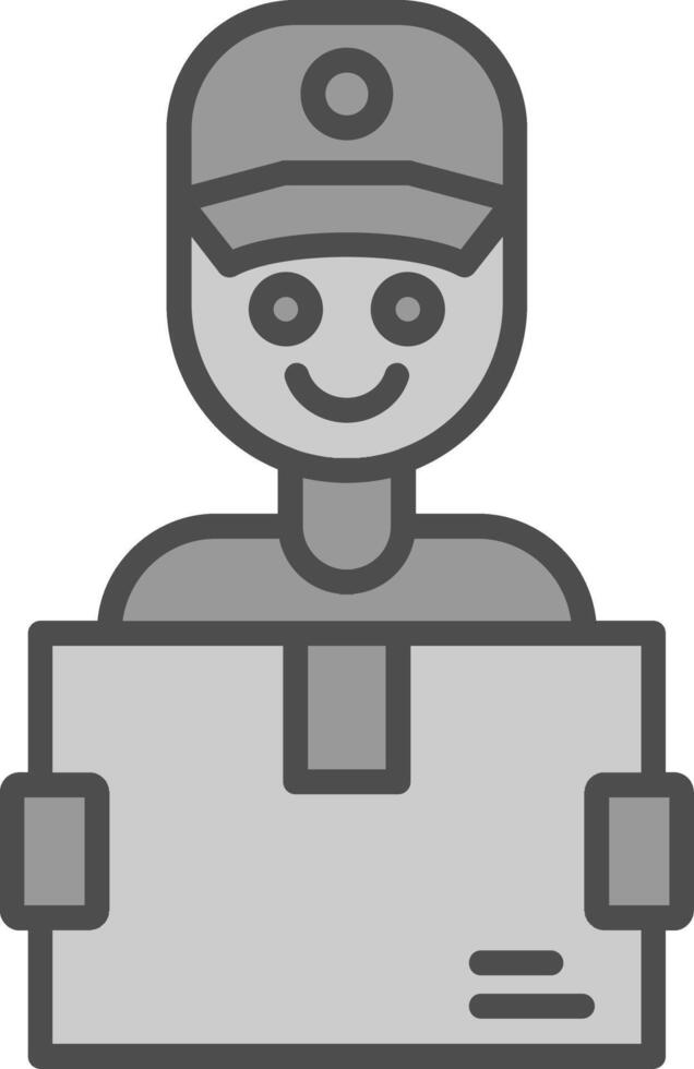 Delivery Courier Line Two Color Icon vector
