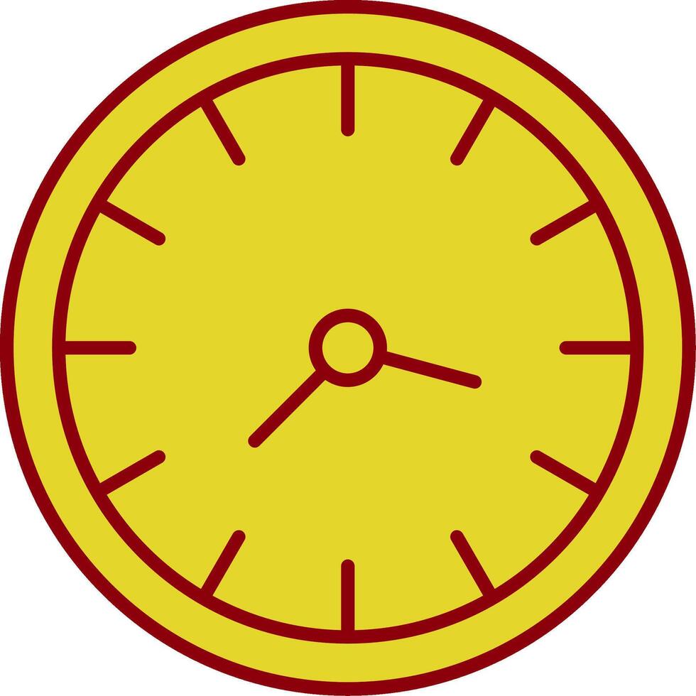 Clock Line Two Color Icon vector