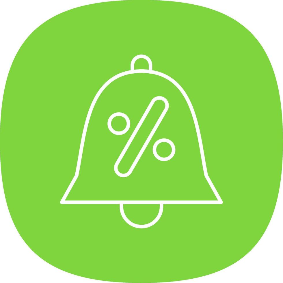 Bell Line Curve Icon vector