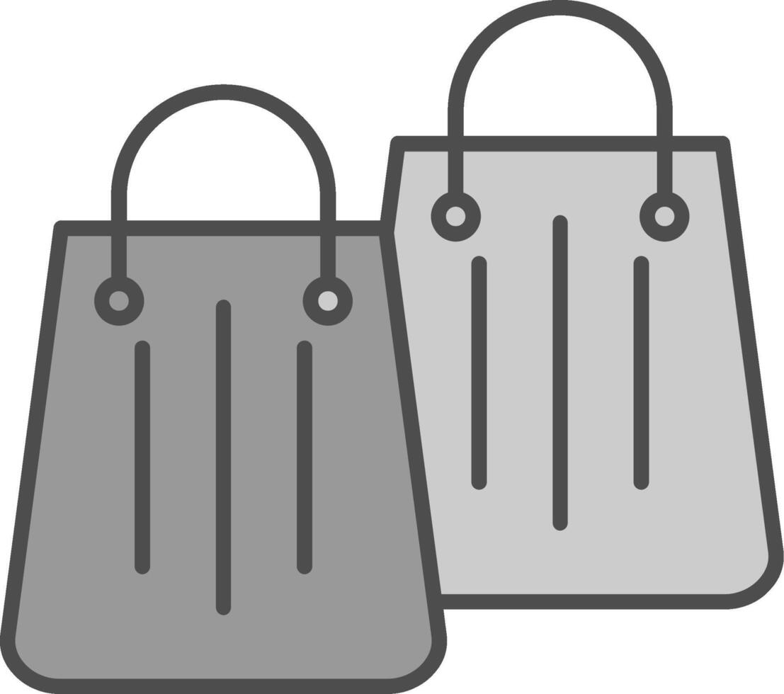 compras bolso relleno icono vector