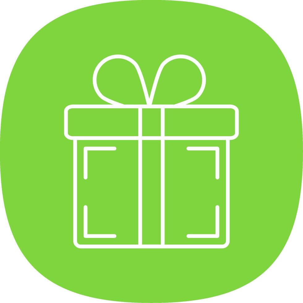 Gift Line Curve Icon vector