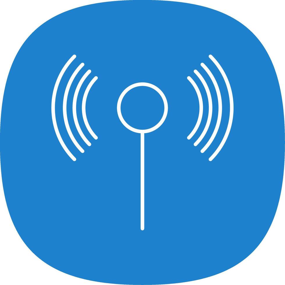 Wifi Line Curve Icon vector