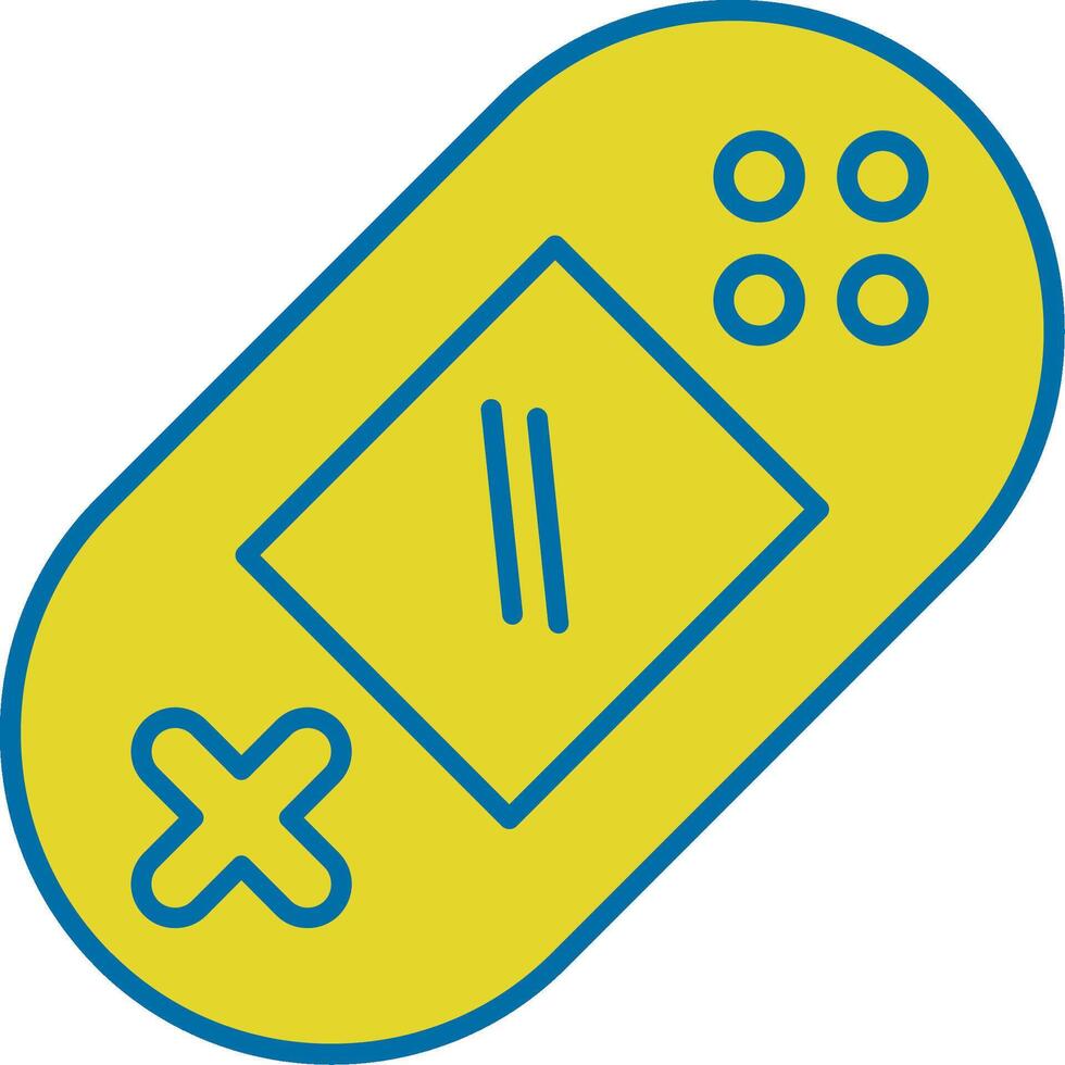 Game Console Line Two Color Icon vector