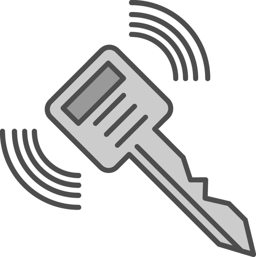 Smart Key Fillay Icon vector