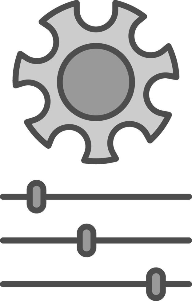 Gear Fillay Icon vector