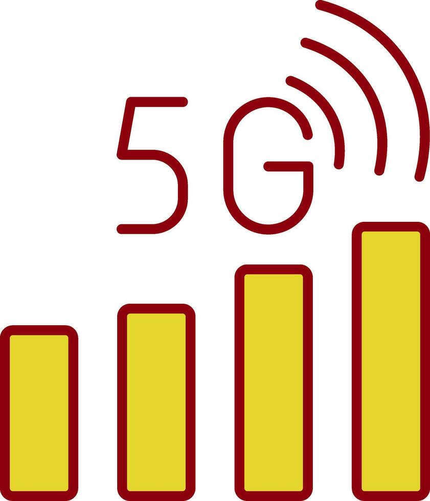 Signal Status Line Two Color Icon vector