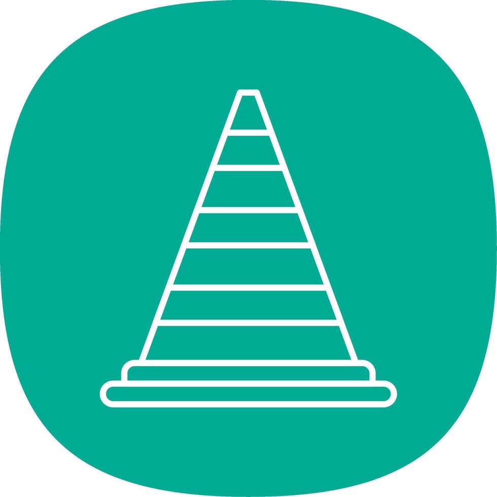 Cone Line Curve Icon vector