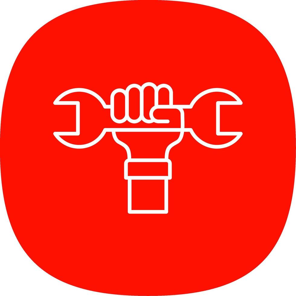 Labour Day Line Curve Icon vector