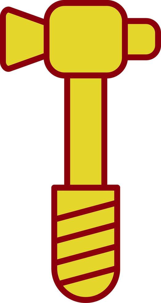 Hammer Line Two Color Icon vector