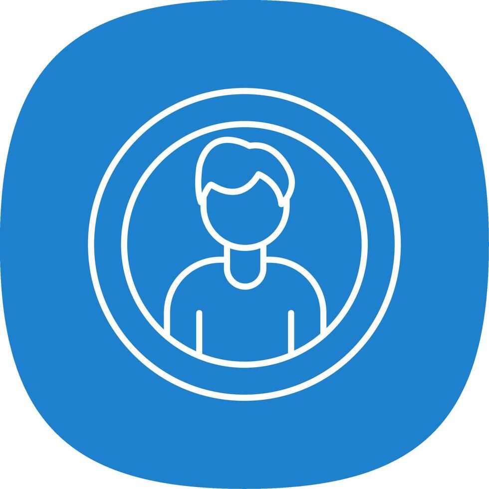 Avatar Line Curve Icon vector