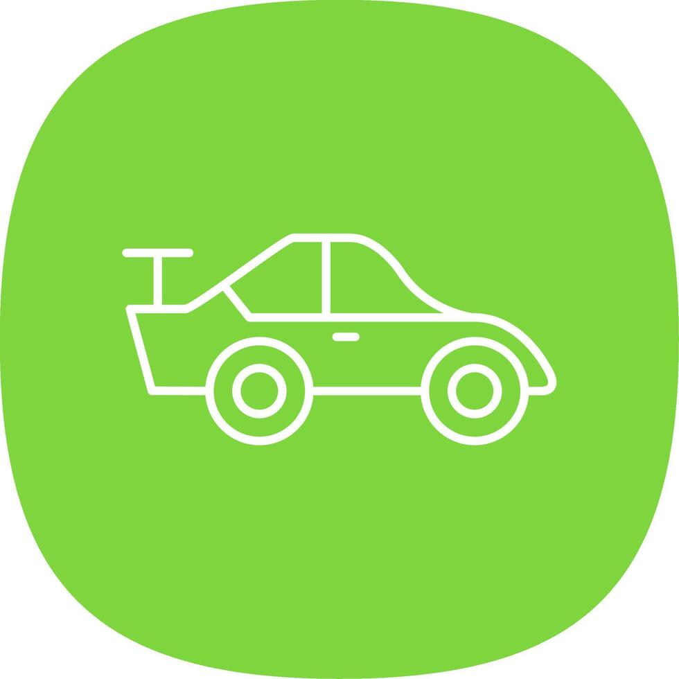 Car Line Curve Icon vector