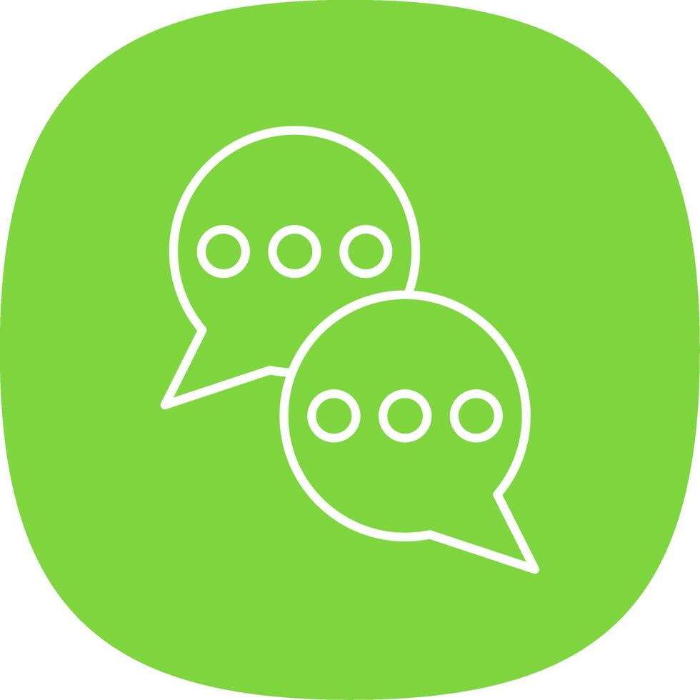 Messages Line Curve Icon vector