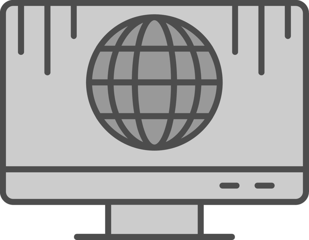 Internet relleno icono vector