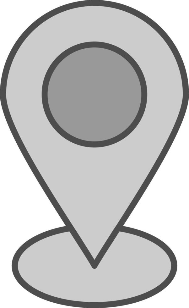 Location Line Two Color Icon vector