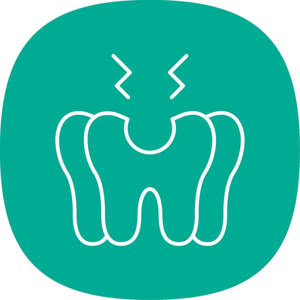 Sensitive Line Curve Icon vector