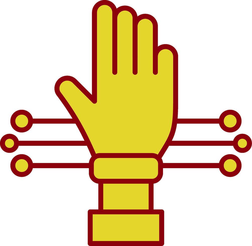 Glove Line Two Color Icon vector