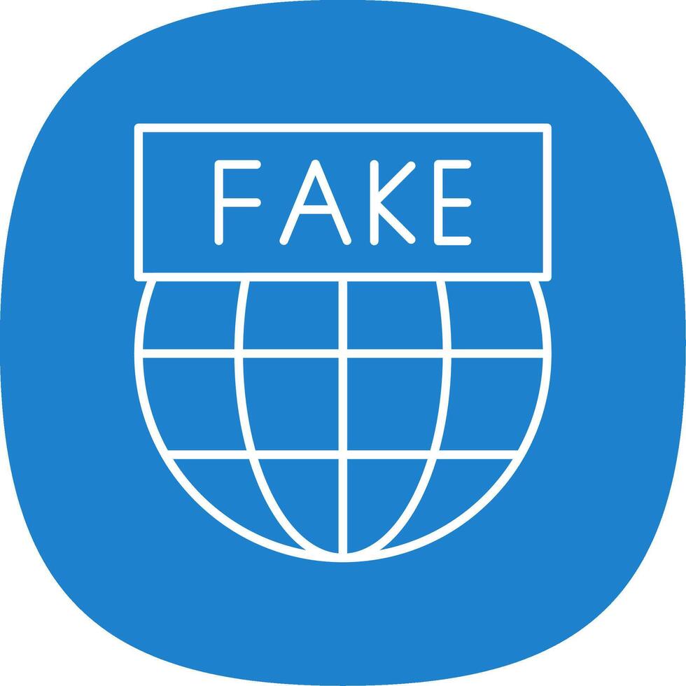 Fake News Line Curve Icon vector