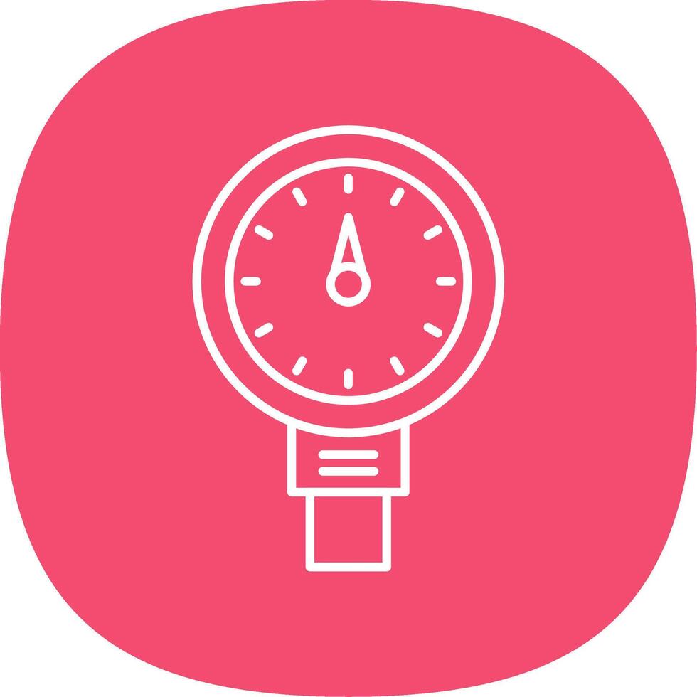 Meter Line Curve Icon vector