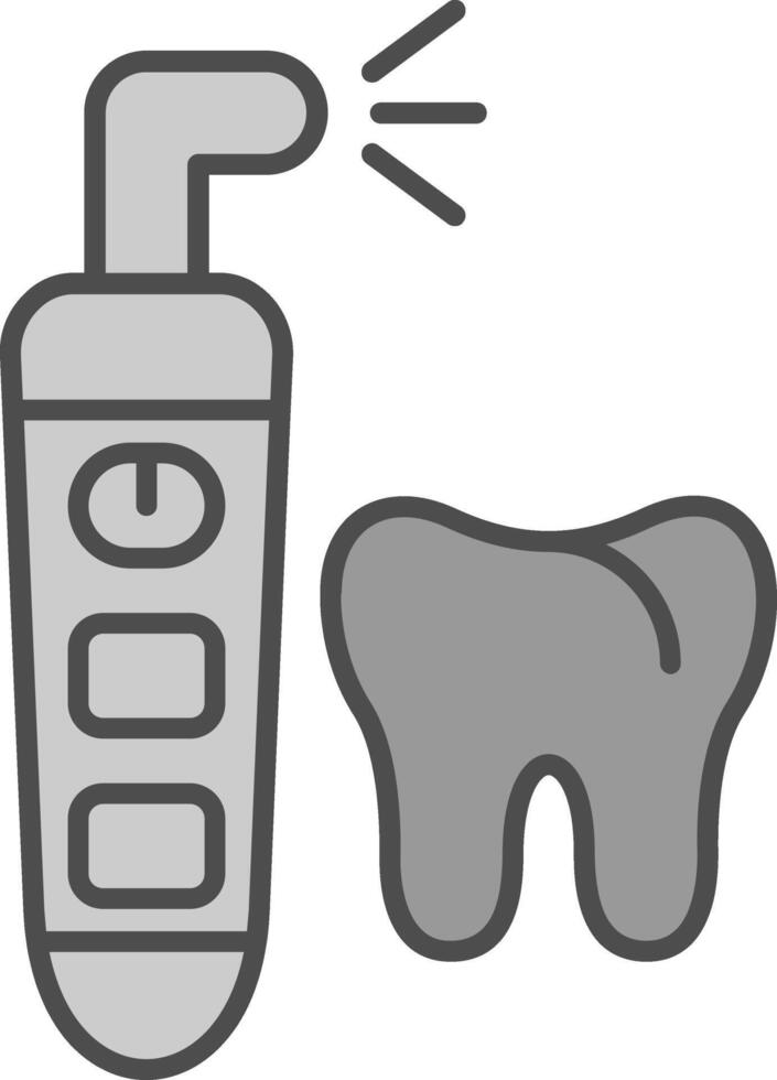 Dental Irrigator Line Circle Icon vector