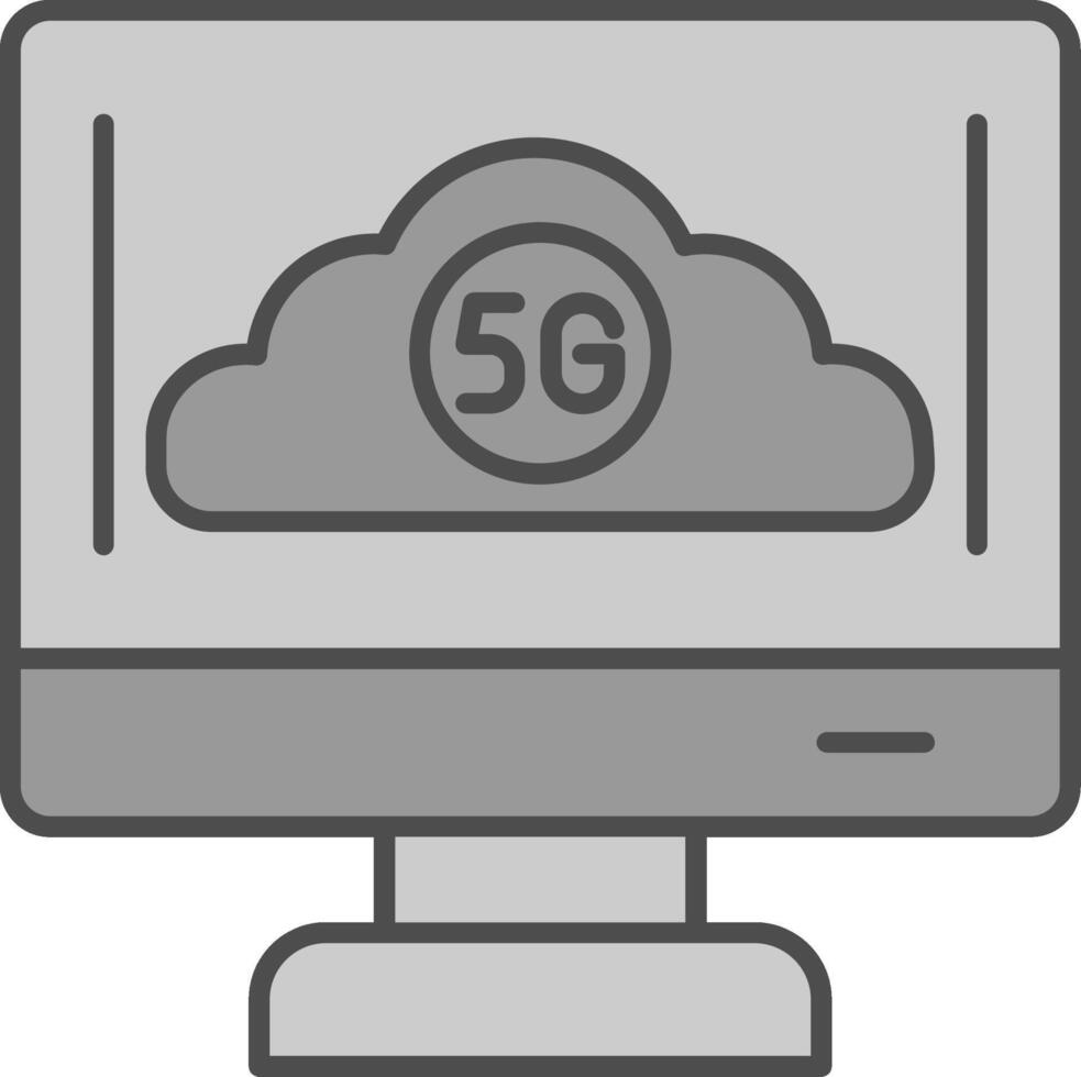 Cloud Connection Fillay Icon vector