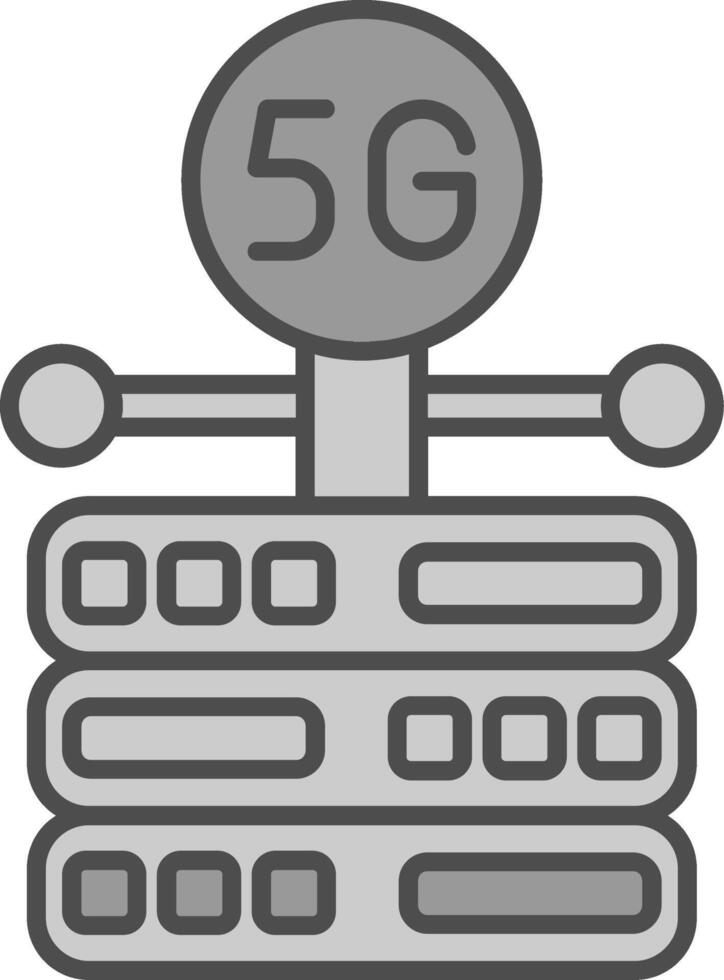 Server Fillay Icon vector