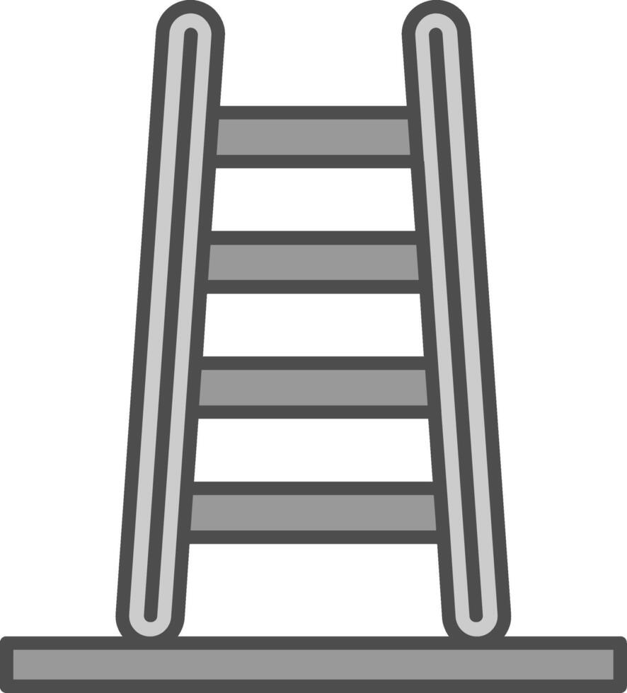 Step Ladder Fillay Icon vector