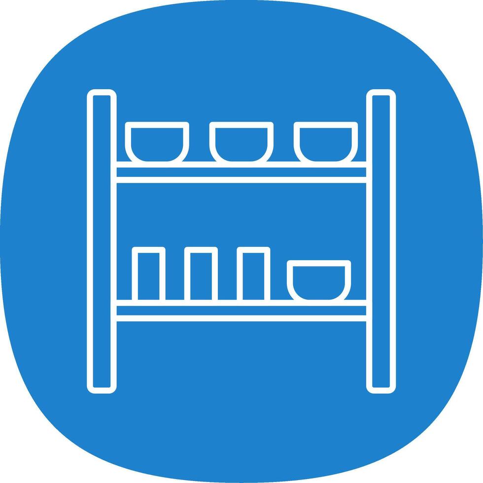 Rack Line Curve Icon vector