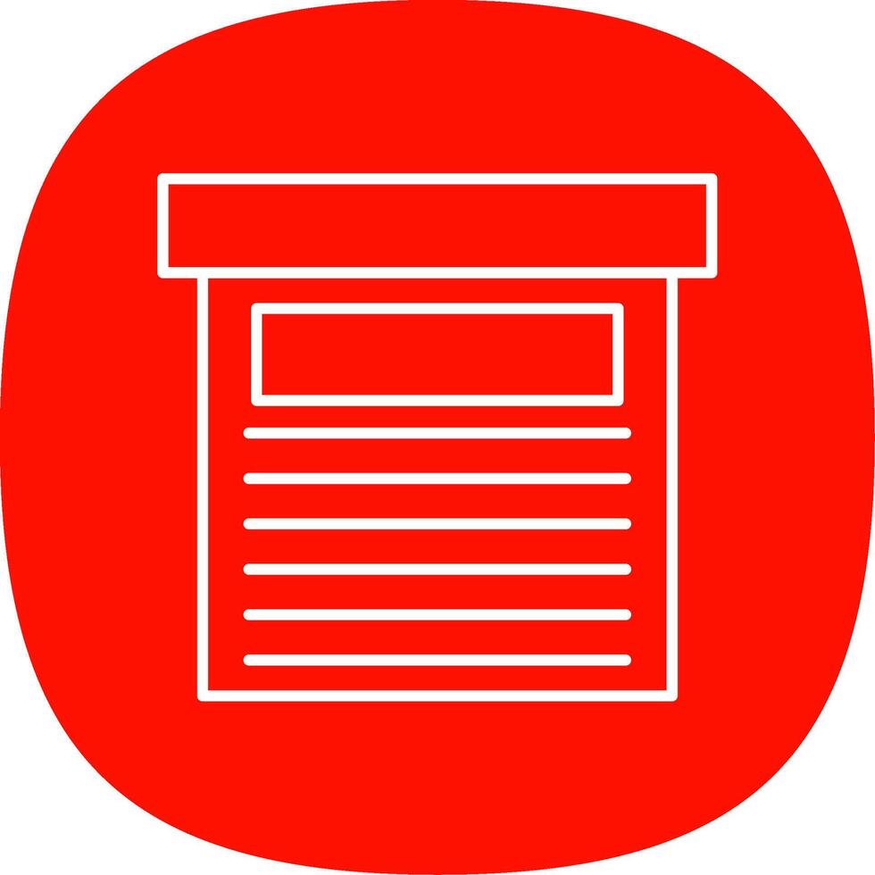 Storage Box Line Curve Icon vector