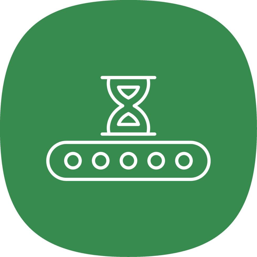 Waiting Line Curve Icon vector