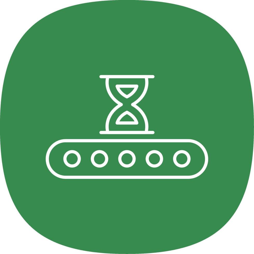 Waiting Line Curve Icon vector