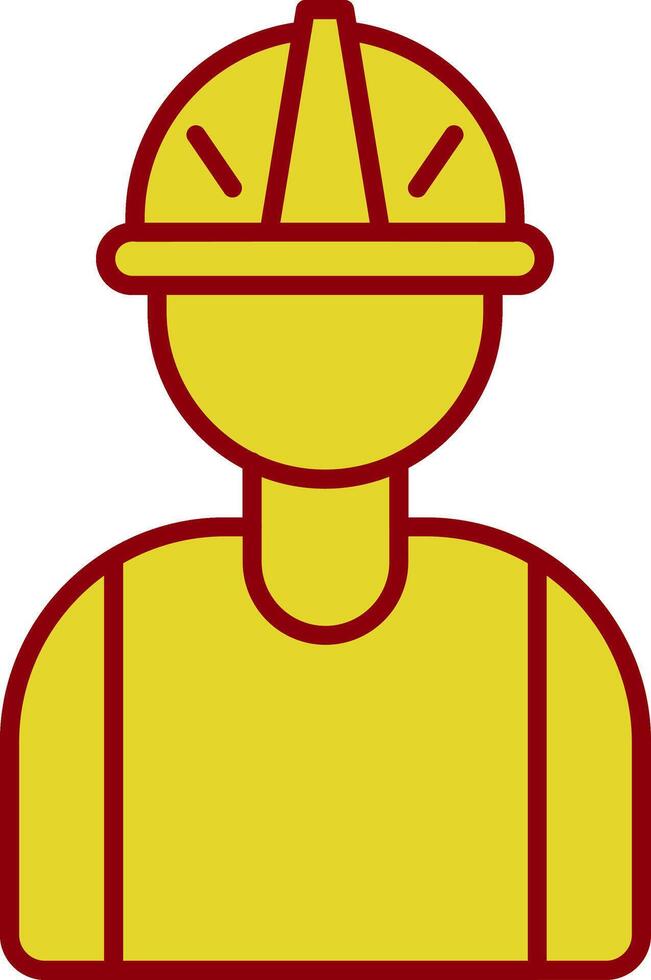 Worker Line Two Color Icon vector