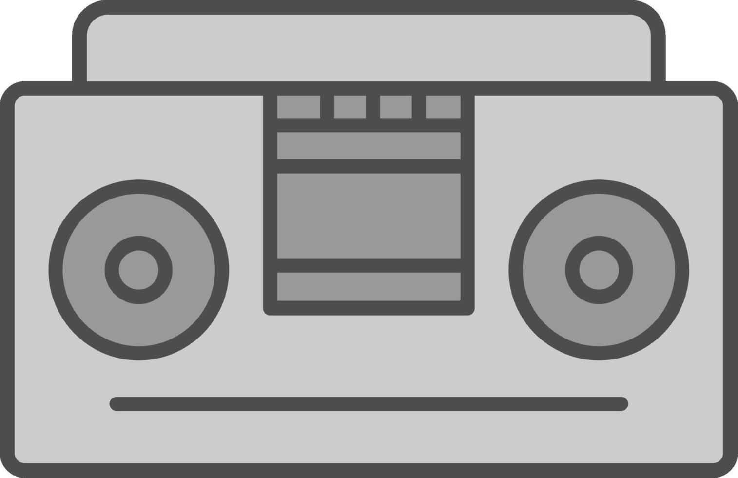 Tape Recorder Fillay Icon vector