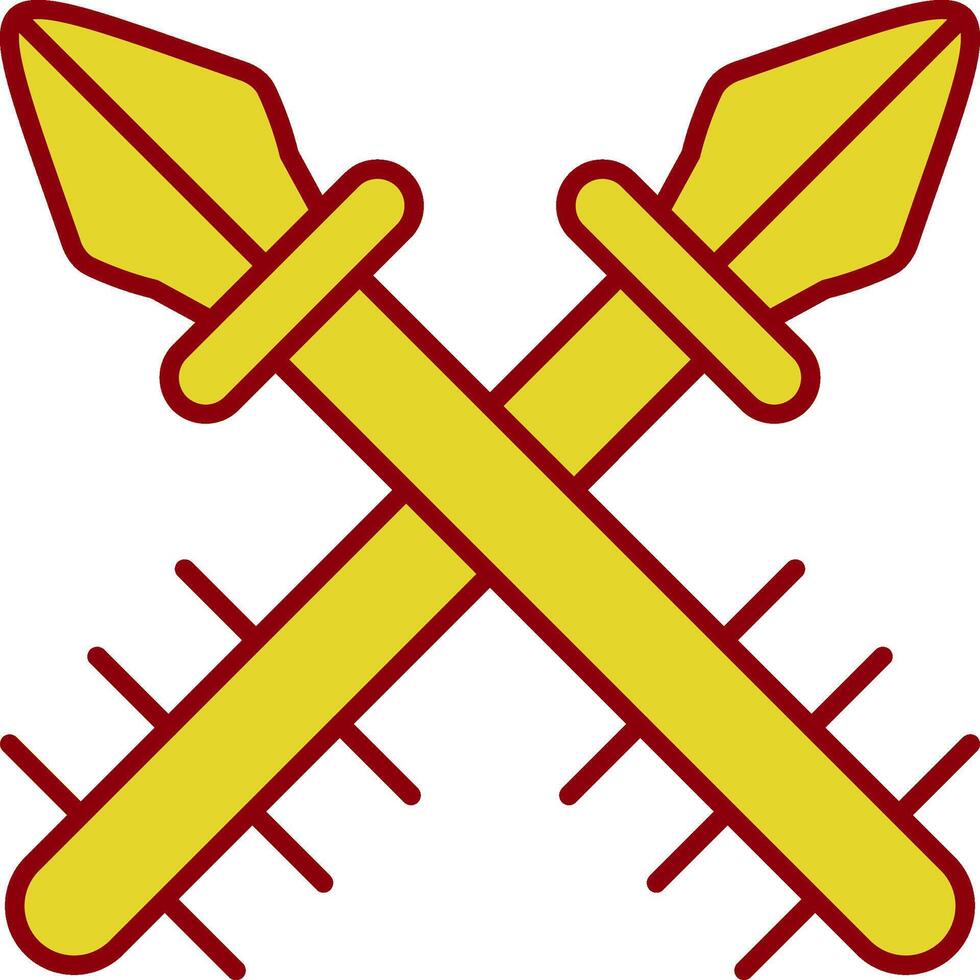 Harpoon Line Two Color Icon vector