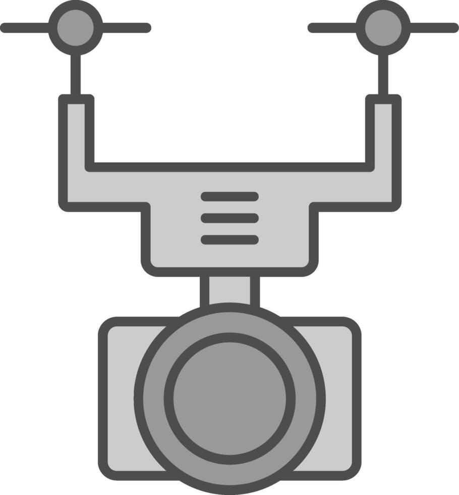 Camera Drone Fillay Icon vector