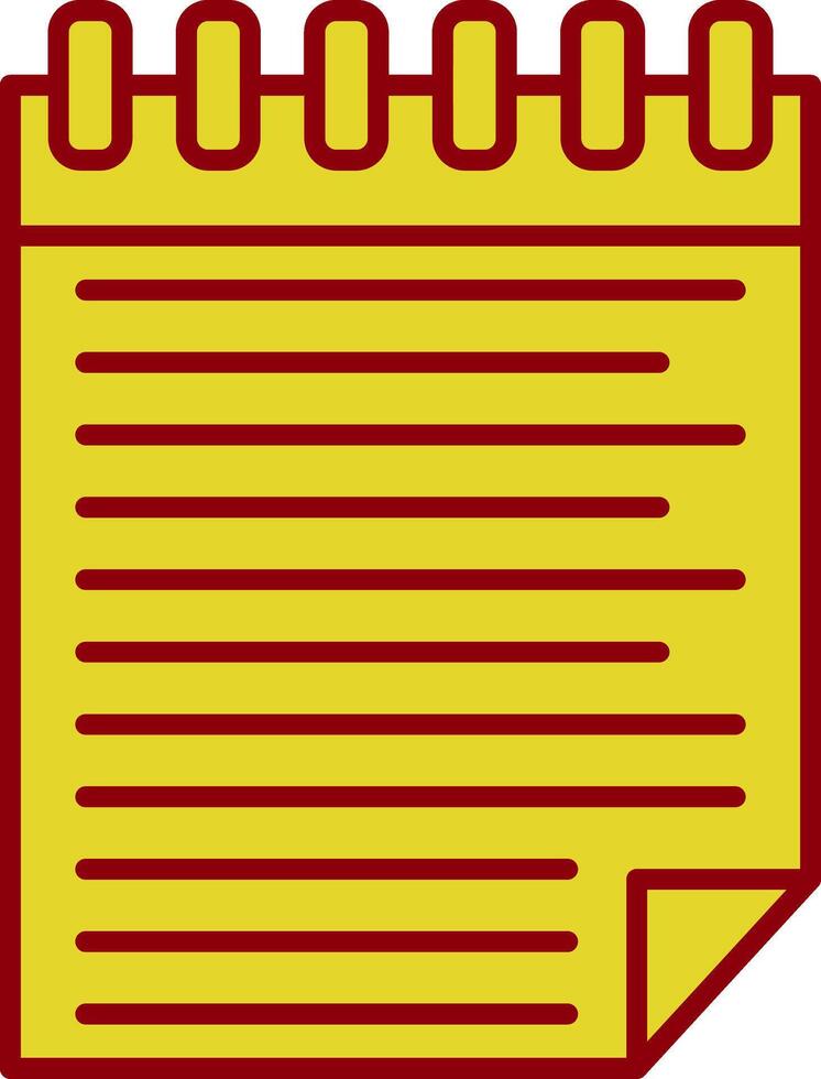 Notepad Line Circle Icon vector