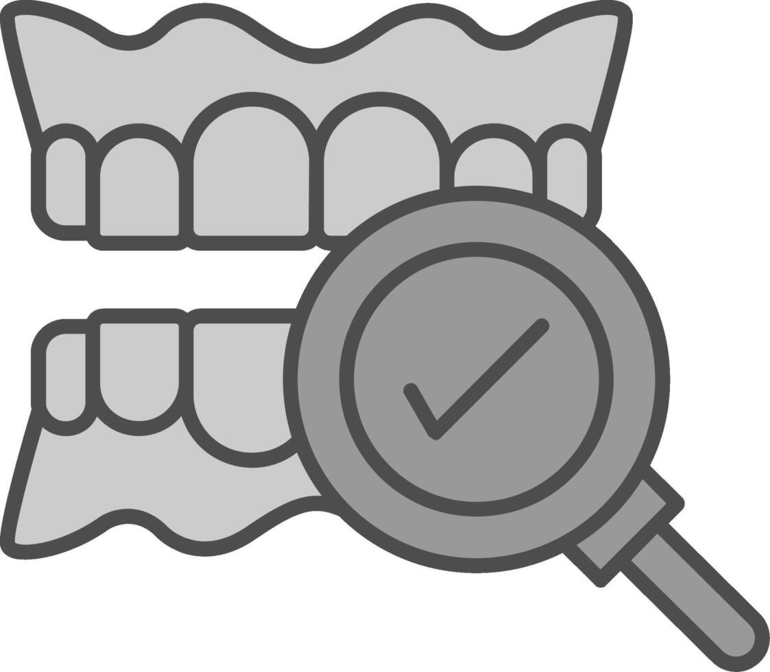 dental chequeo relleno icono vector