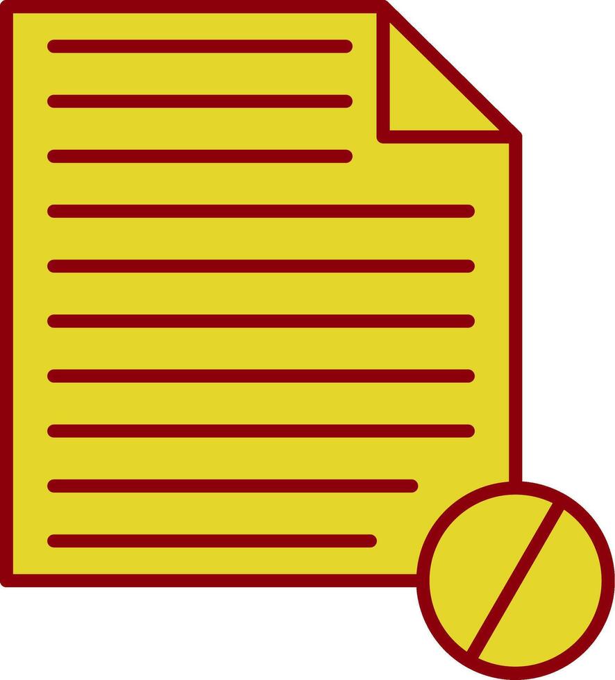 Blocked Line Two Color Icon vector