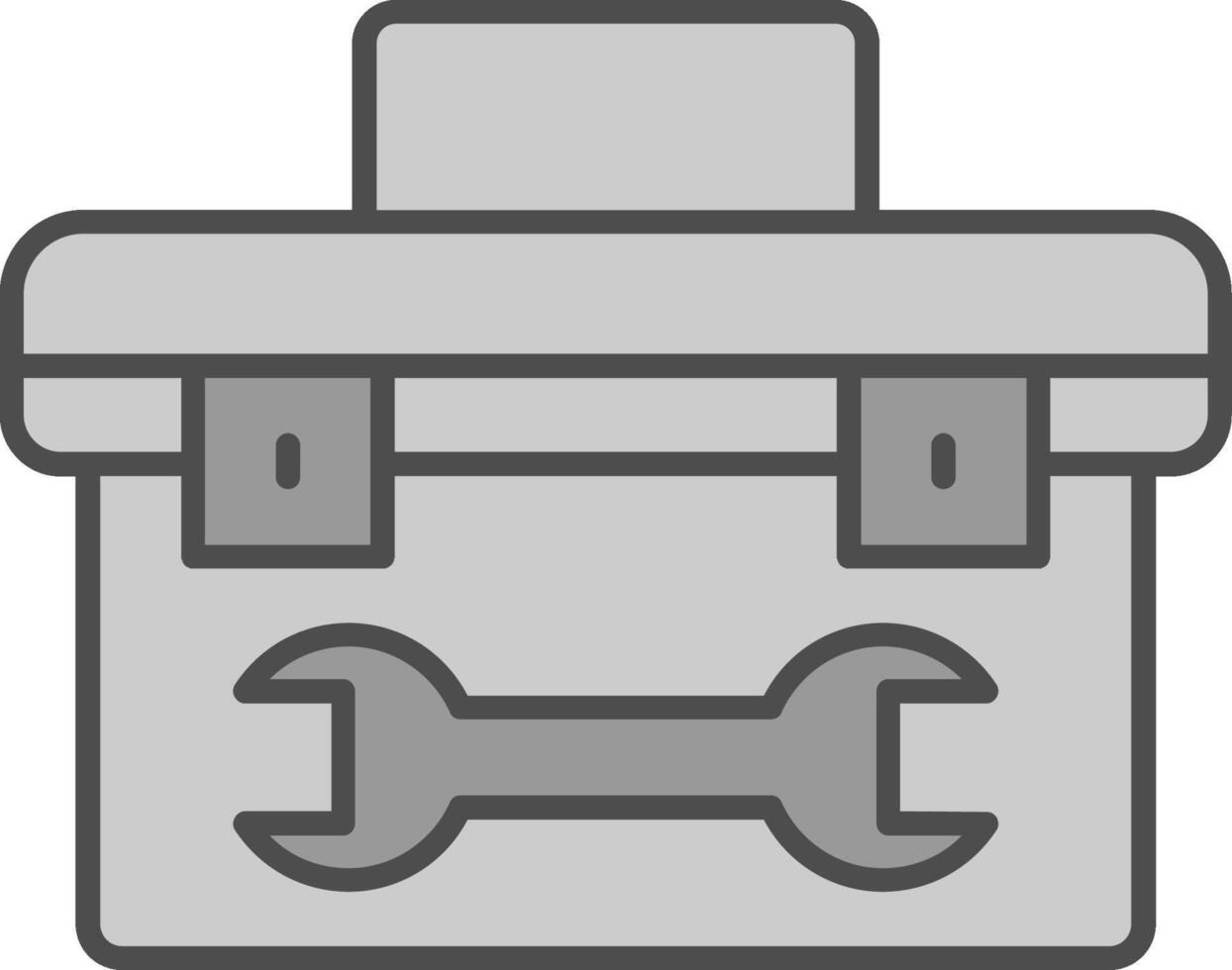 Tool Box Fillay Icon vector