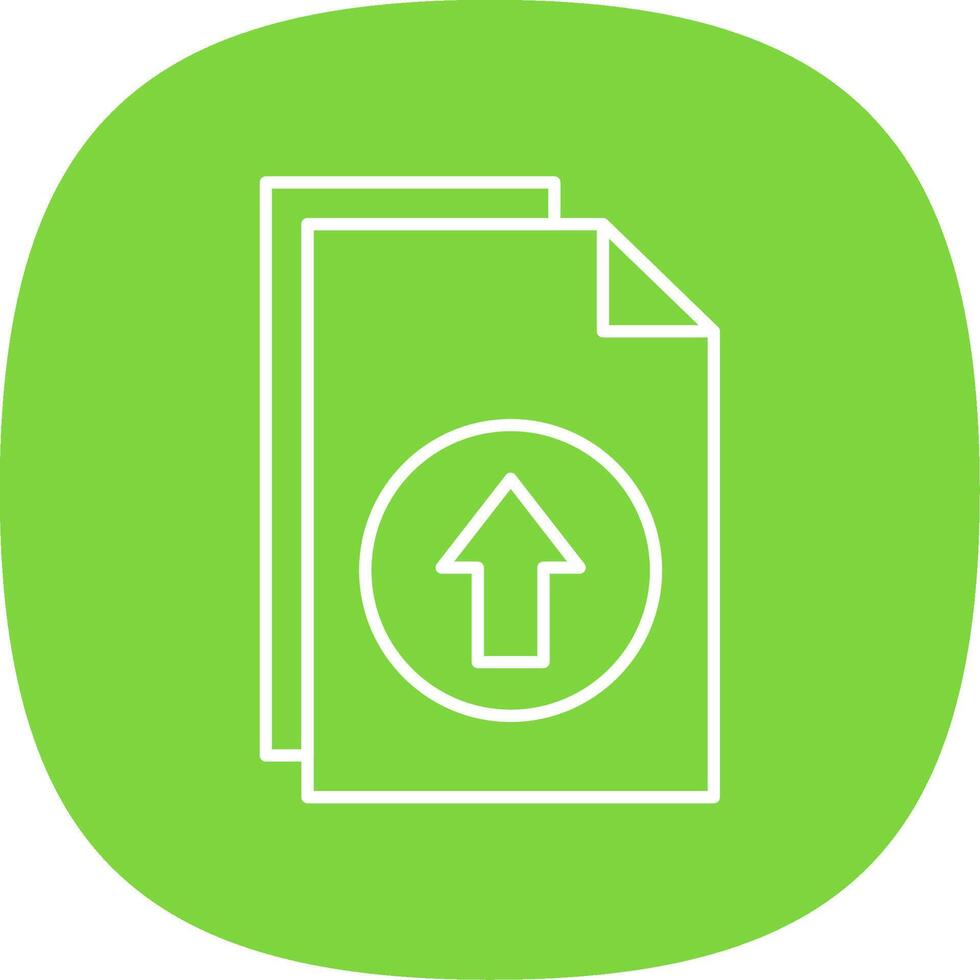 Upload Line Curve Icon vector